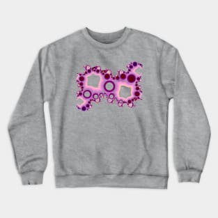 Pink Cluster Fractal Crewneck Sweatshirt